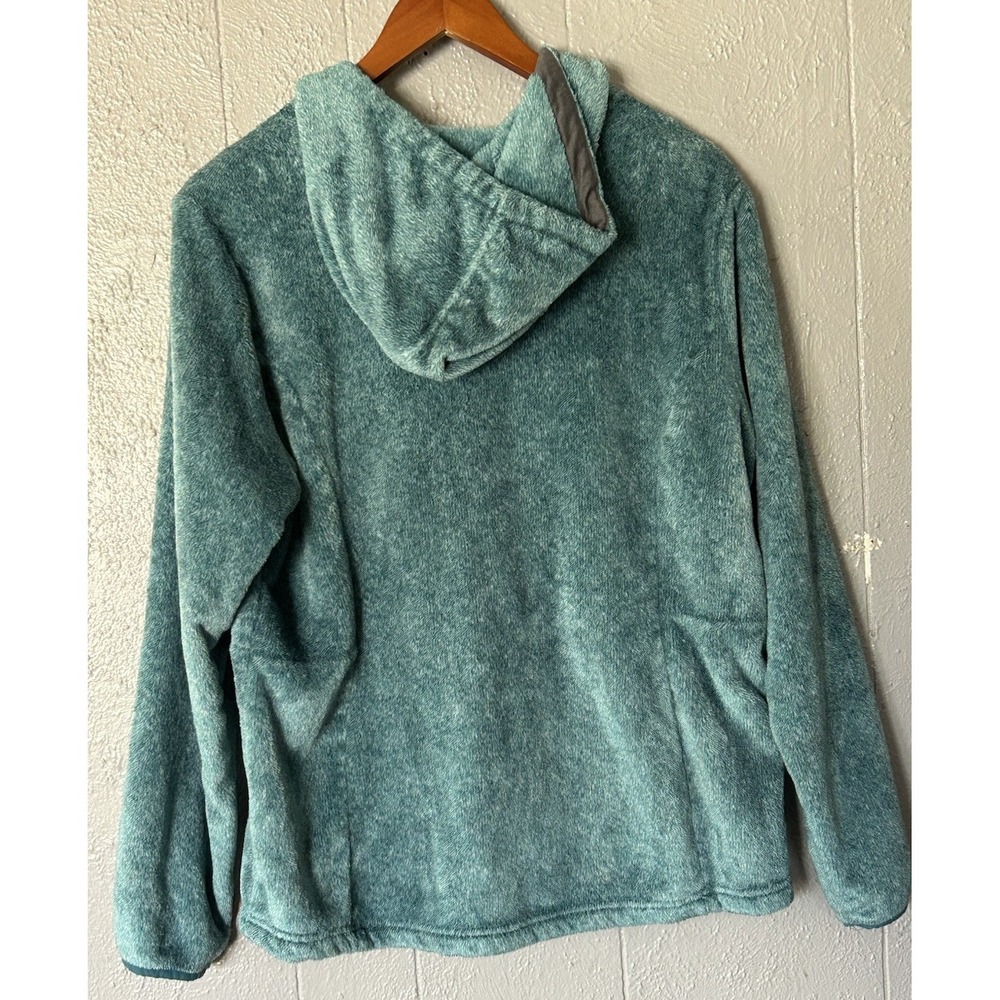 FREE COUNTRY Women's Fleece Hooded Jacket Full Zip Pockets Blue Size L Cozy - Picture 6 of 6